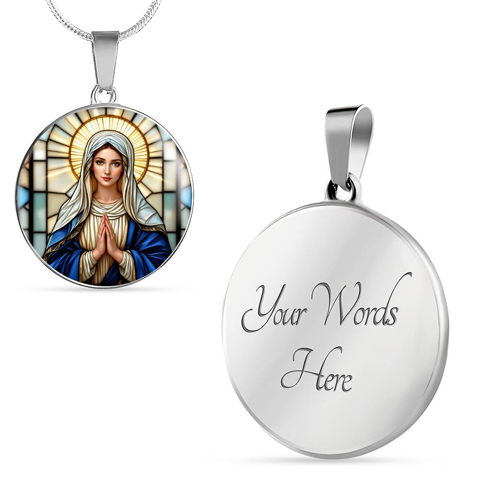 Virgin Mary Necklace or Keychain, Catholic Necklace for Women, Marian Jewelry Gift, Christian Gift for Her, Religious Pendant
