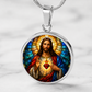 Sacred Heart of Jesus Necklace or Keychain, Catholic Necklace, Christian Jewelry, Religious Keepsake Gift