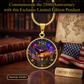 250th Anniversary Necklace or Keychain Stained Glass Style Patriotic USA Freedom Commemorative Limited Edition