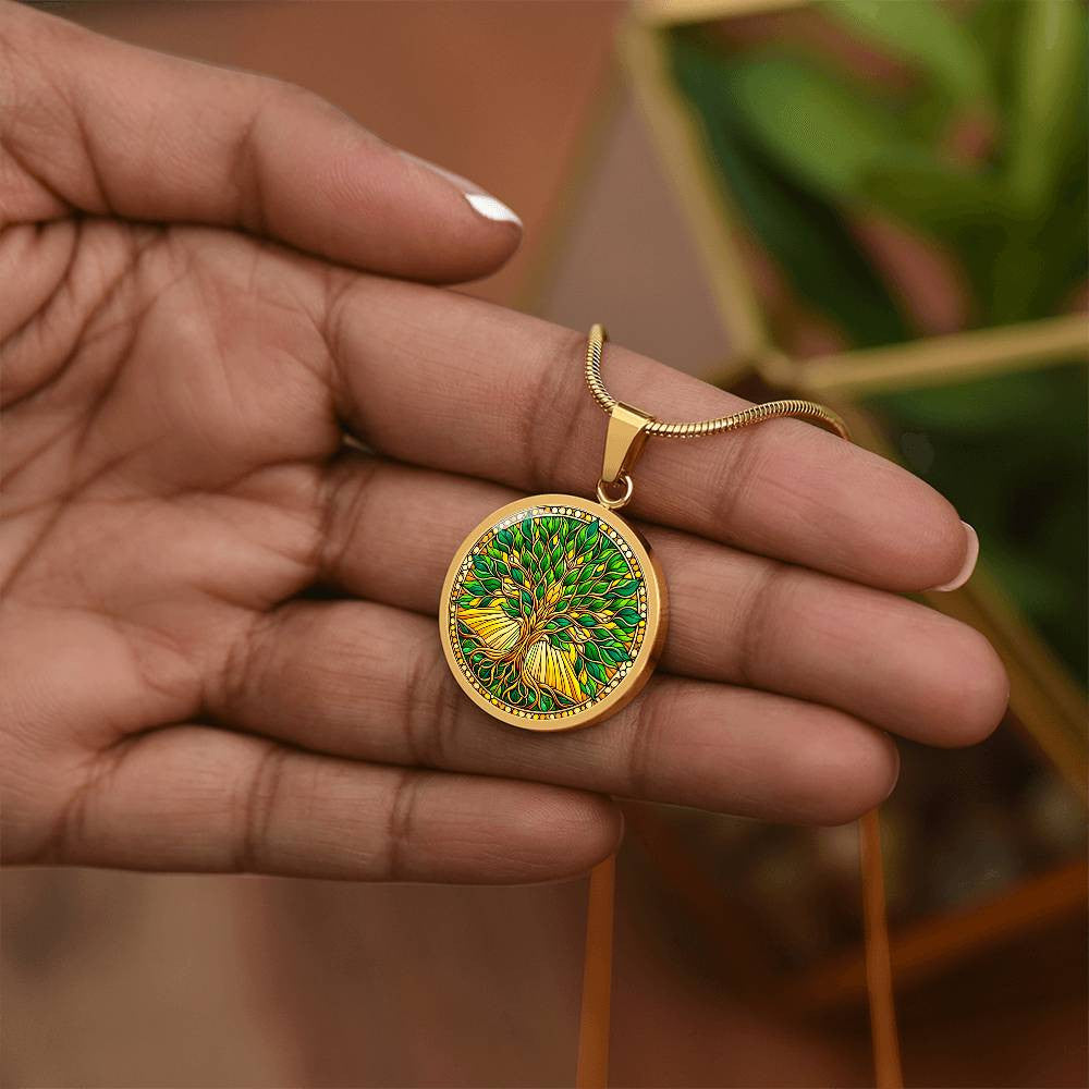 Stained Glass Tree of Life Jewelry - Silver and Gold