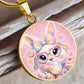 Cute Bunny Necklace or Keychain, Easter Bunny Jewelry, Kawaii Rabbit Pendant for Teen Girl, Easter Basket Stuffer Gift
