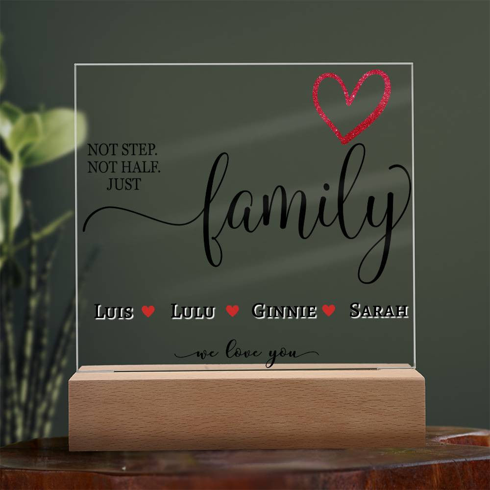 Personalized Step Family Plaque