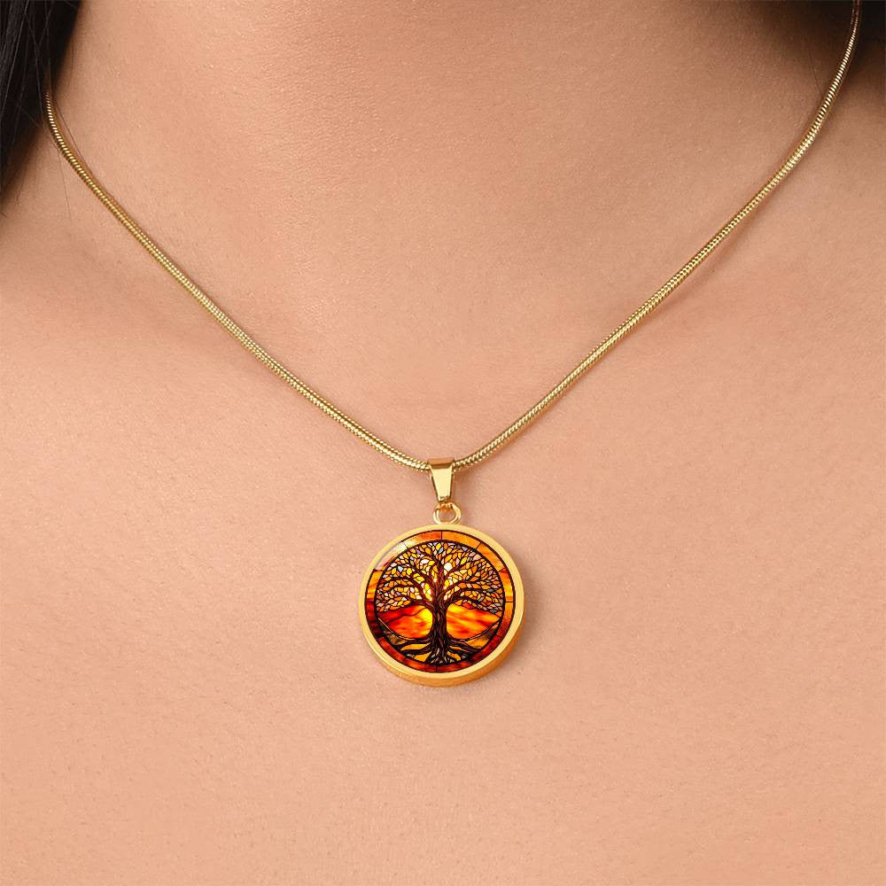 Stained Glass Tree of Life Necklace and Bracelet
