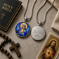 Virgin Mary Necklace or Keychain, Catholic Necklace, Blessed Mother Jewelry, Religious Keepsake Gift