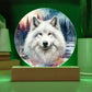 Winter Wolf LED Light Plaque Gift