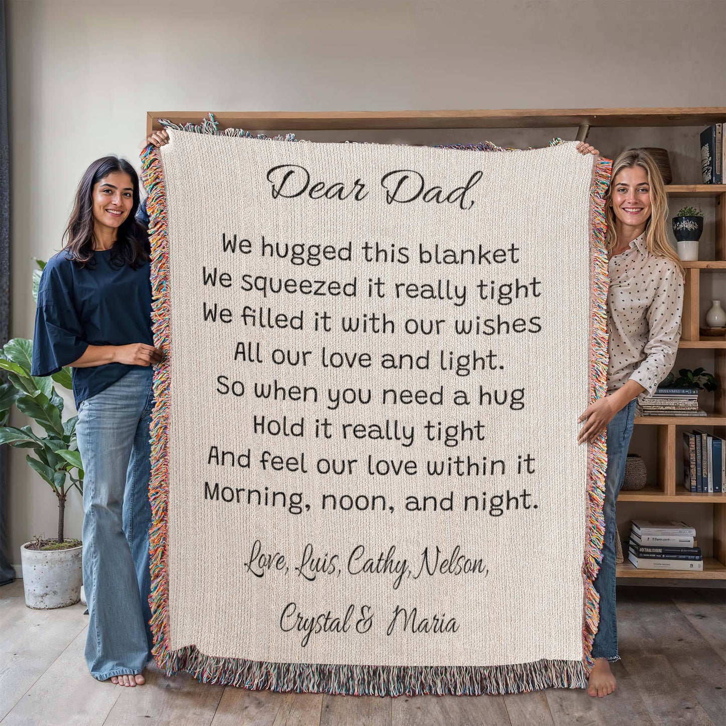 Personalized Grandpas Dad blanket, Custom Grandpa Gift with Kids Name, Father’s Day Gift from Kids, Sentimental Gift for Dad, Custom Family