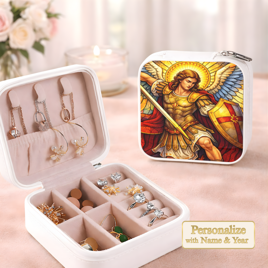 Archangel Michael Necklace or Keychain, Saint Michael Protection Jewelry, Catholic Warrior Angel Pendant Gift