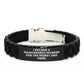 Funny Maintenance Worker Gifts from Friends - I Became A Maintenance Worker For The Money And Fame Inspirational Quote Glide lock Clasp Bracelet for Men and Women, Graduation Unique Gifts - Image 1