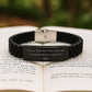 Funny Detective Mom Gift for Christmas, Glide lock Clasp Bracelet for Women, Silver Black Stainless Steel Silicone Clasp, Adjustable - Image 2