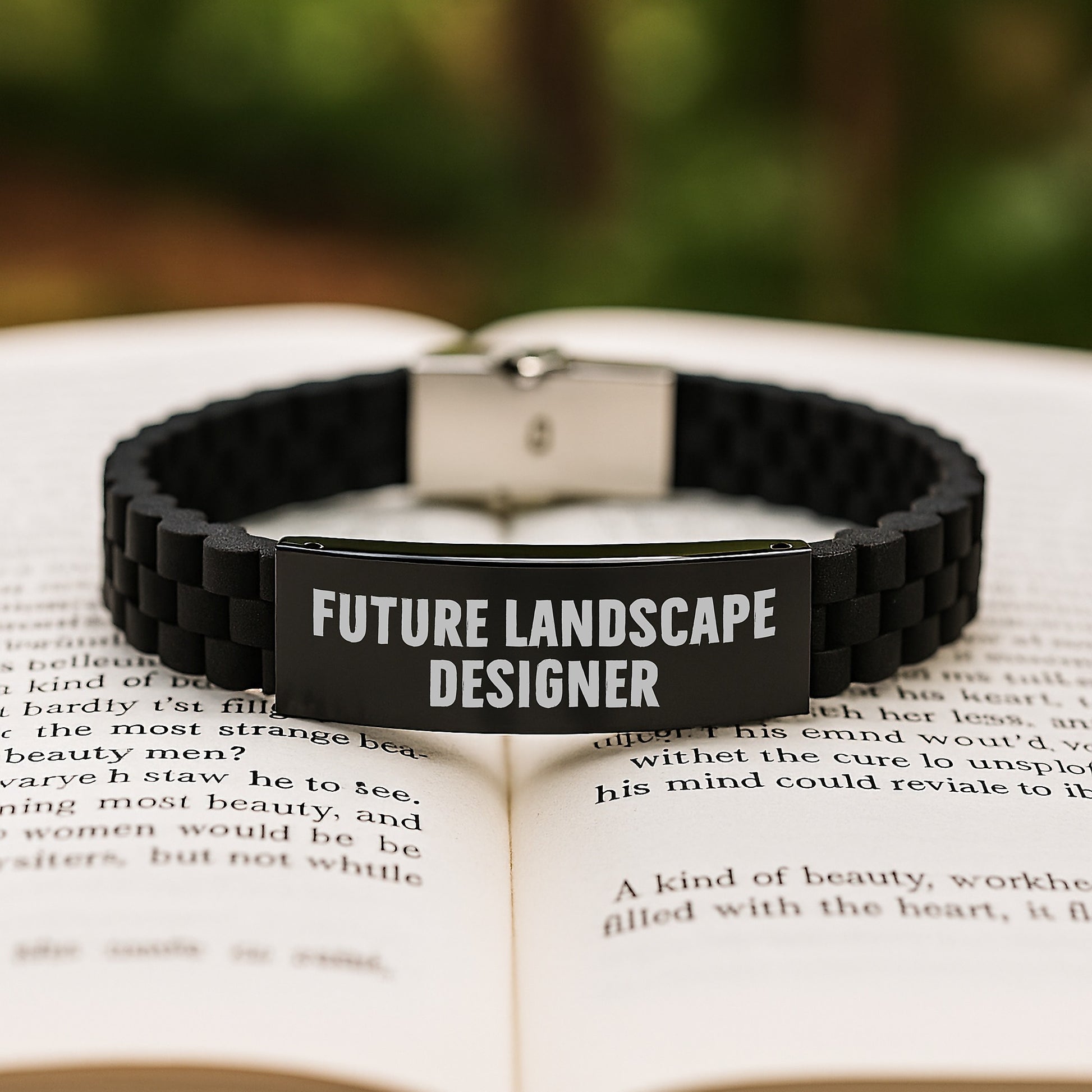 Funny Future Landscape Designer Gifts from Men, Glide lock Clasp Adjustable Bracelet with Inspirational Quote, Christmas Unique Gifts for Landscape Designer Women - Image 2