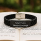 Smart Sexy Talented Concierge Gift Ideas for Friends, Coworkers, or Family - Black Silicone Glide lock Clasp Bracelet, Adjustable, Premium Bag - Image 2