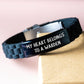 Funny Warden Gifts for Friends - My Heart Belongs To A Warden Glide lock Clasp Bracelet Christmas Unique Present - Image 3