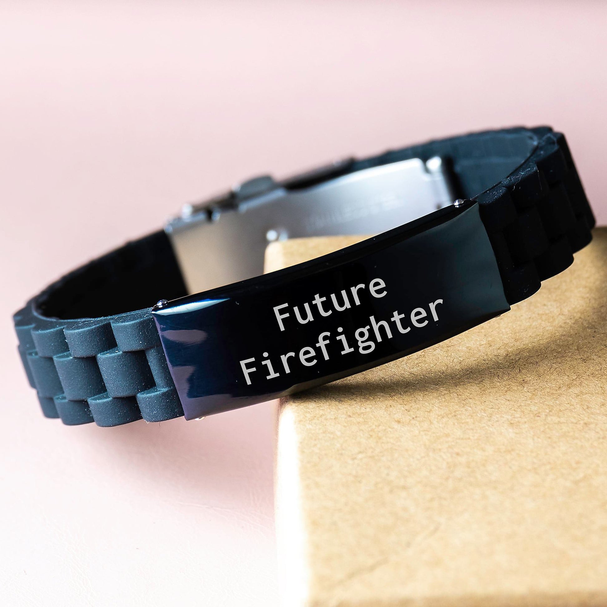 Funny Future Firefighter Gifts from Men to Firefighter Friends Glide lock Clasp Bracelet, Firefighter Christmas Unique Gifts - Image 3