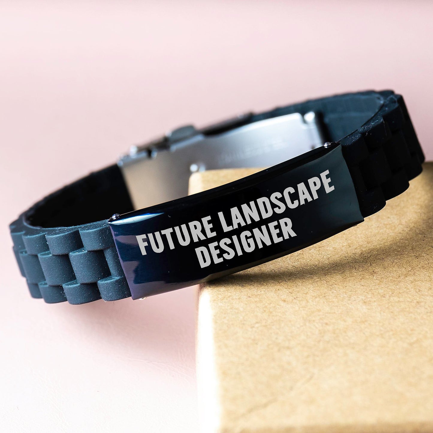 Funny Future Landscape Designer Gifts from Men, Glide lock Clasp Adjustable Bracelet with Inspirational Quote, Christmas Unique Gifts for Landscape Designer Women - Image 3