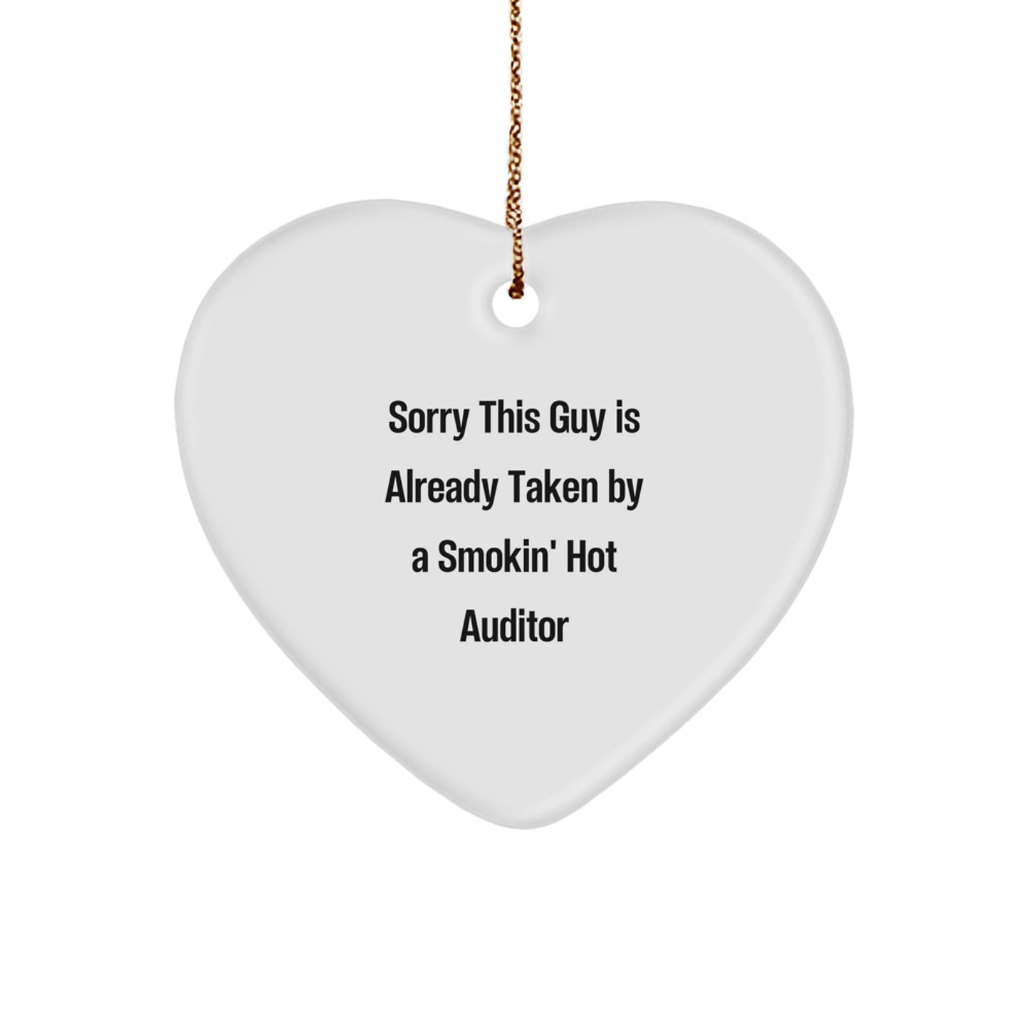 Auditor Gifts from Men to Colleagues, Funny Heart Ornament for Christmas, Sorry This Guy - Image 1