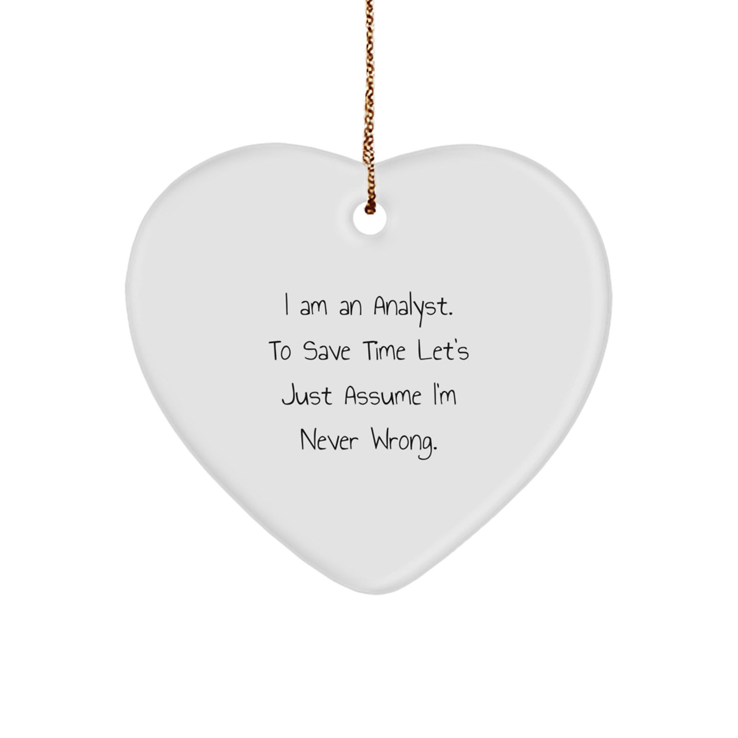 Funny Analyst Heart Ornament Gifts from Family for Christmas Unique Gifts - Image 1