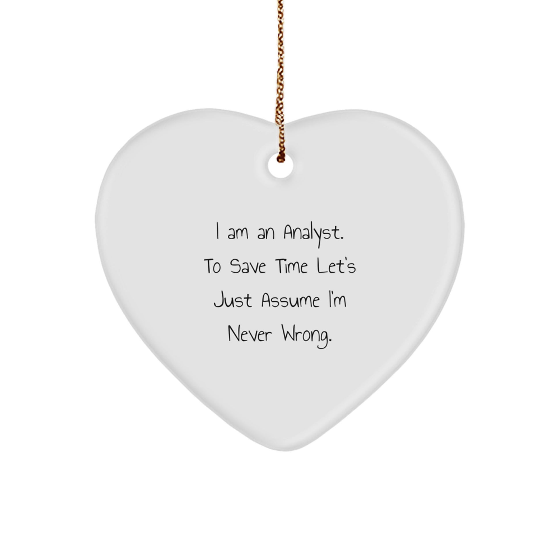 Funny Analyst Heart Ornament Gifts from Family for Christmas Unique Gifts - Image 1