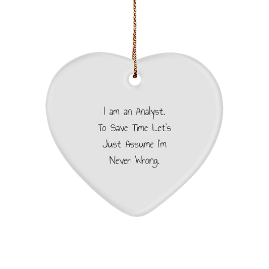 Funny Analyst Heart Ornament Gifts from Family for Christmas Unique Gifts - Image 1