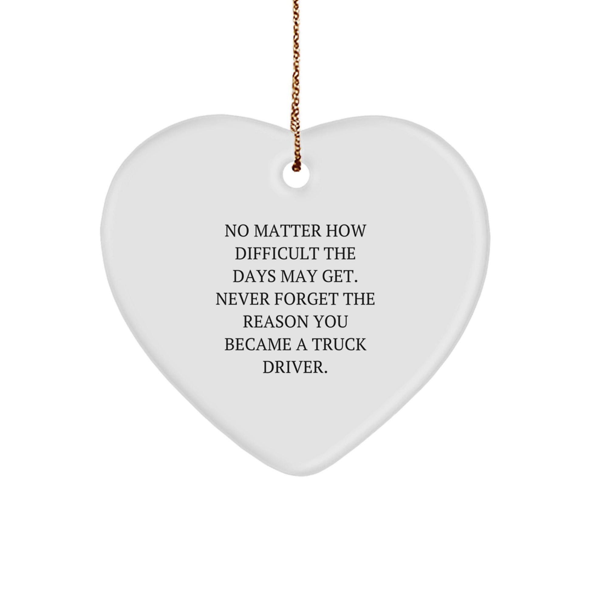 Funny Inspirational Gifts from Friends and Family for Truck Driver Christmas Unique Ornaments - Image 1