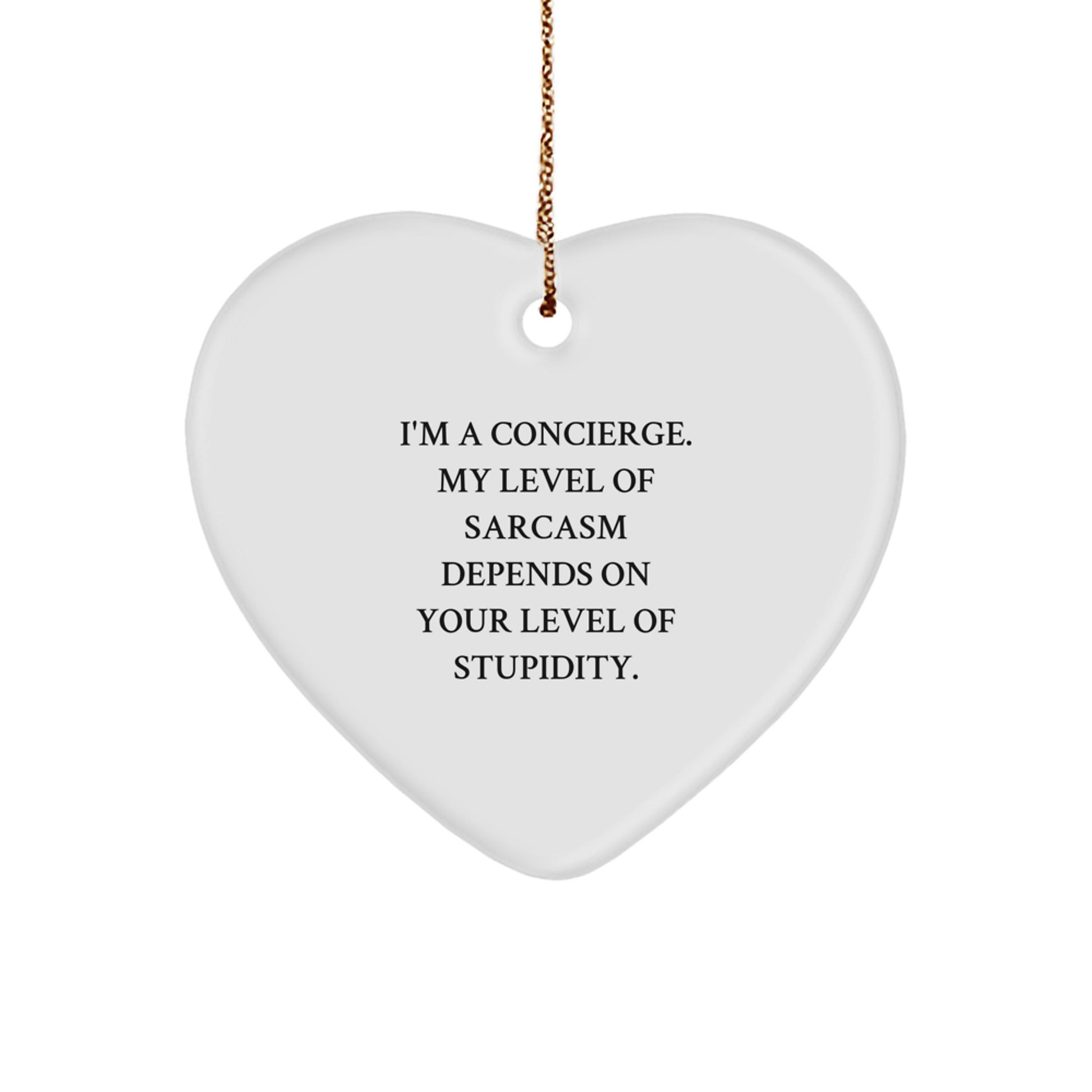 Funny Concierge Gifts from Friends - Heart Ornament for Concierge at Christmas - Image 1