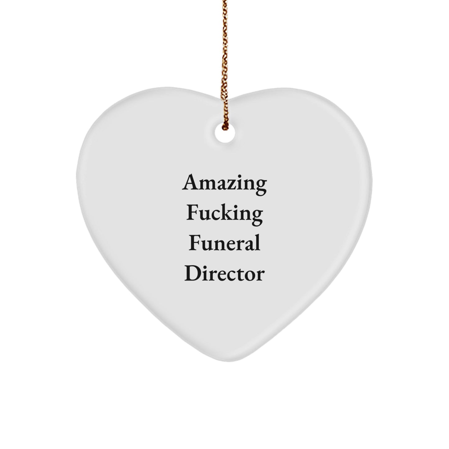 Funny Funeral Director Heart Ornament Gifts from Men for Women, Christmas Unique Funeral Director Gifts - Image 1