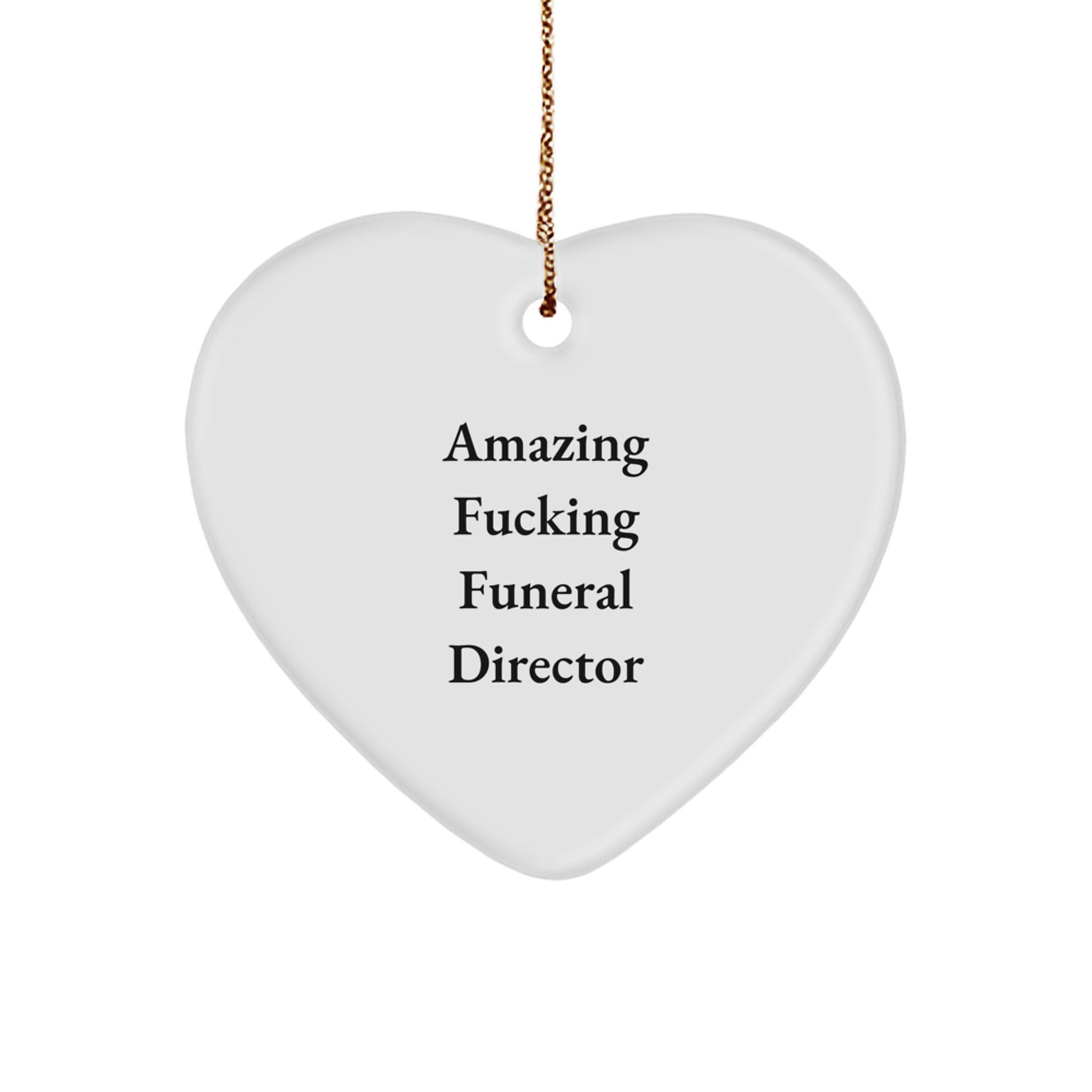 Funny Funeral Director Heart Ornament Gifts from Men for Women, Christmas Unique Funeral Director Gifts - Image 1