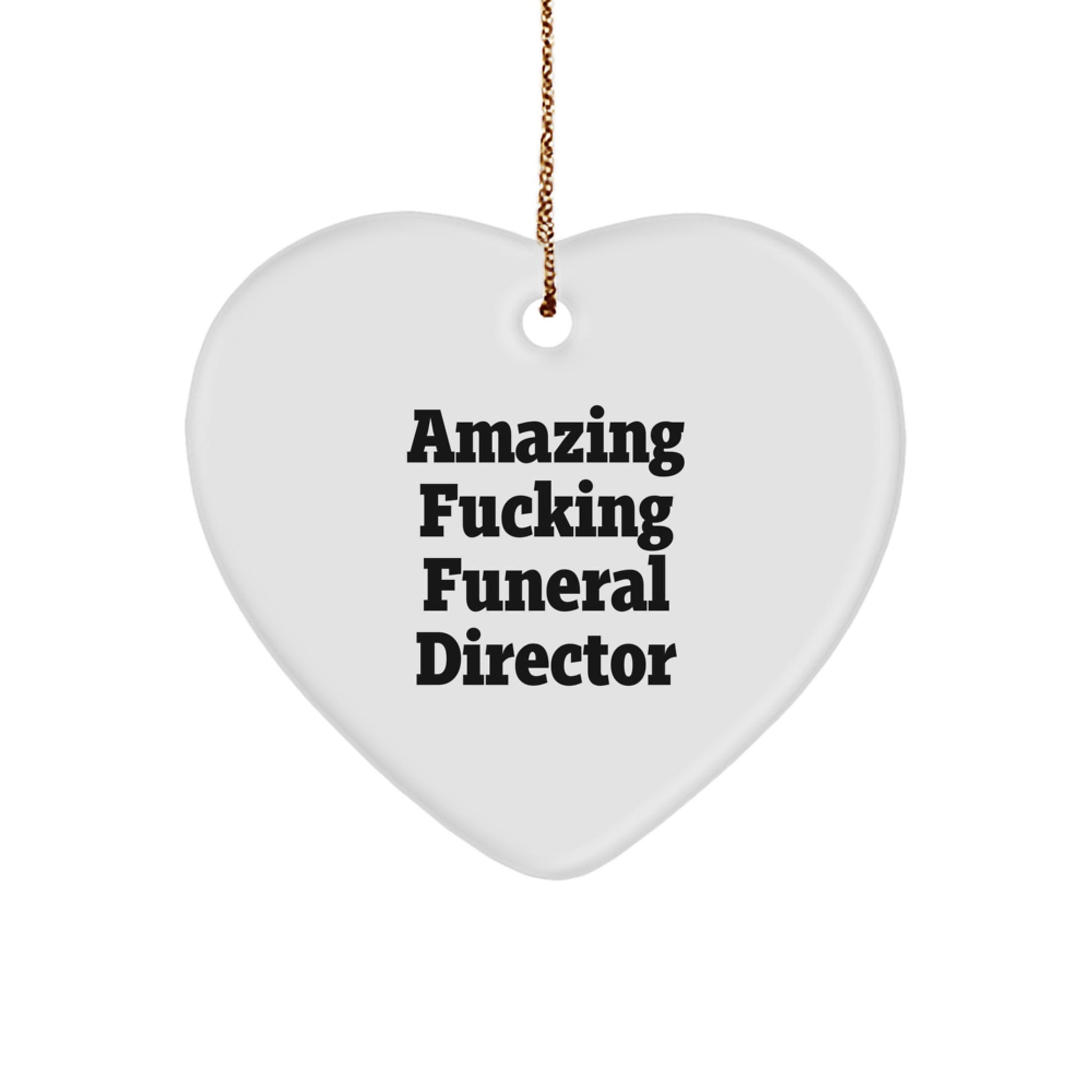 Funny Funeral Director Heart Ornament, Gifts from Friends, Christmas Unique Gifts for Funeral Directors - Image 1