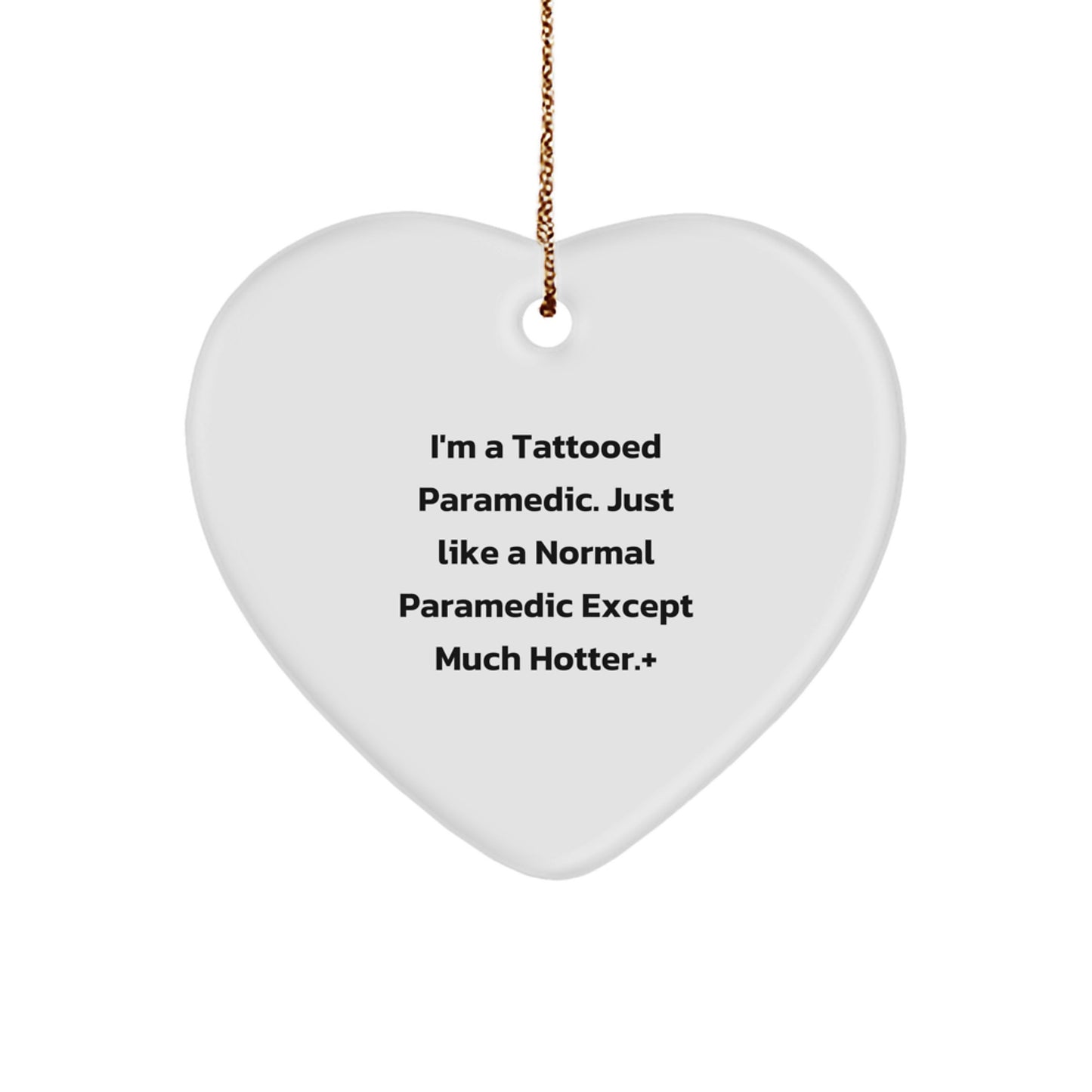 Funny Rescue Worker Heart Ornament Gifts from Men to Rescue Worker Friends, Perfect for Christmas Unique Gifts - Image 1