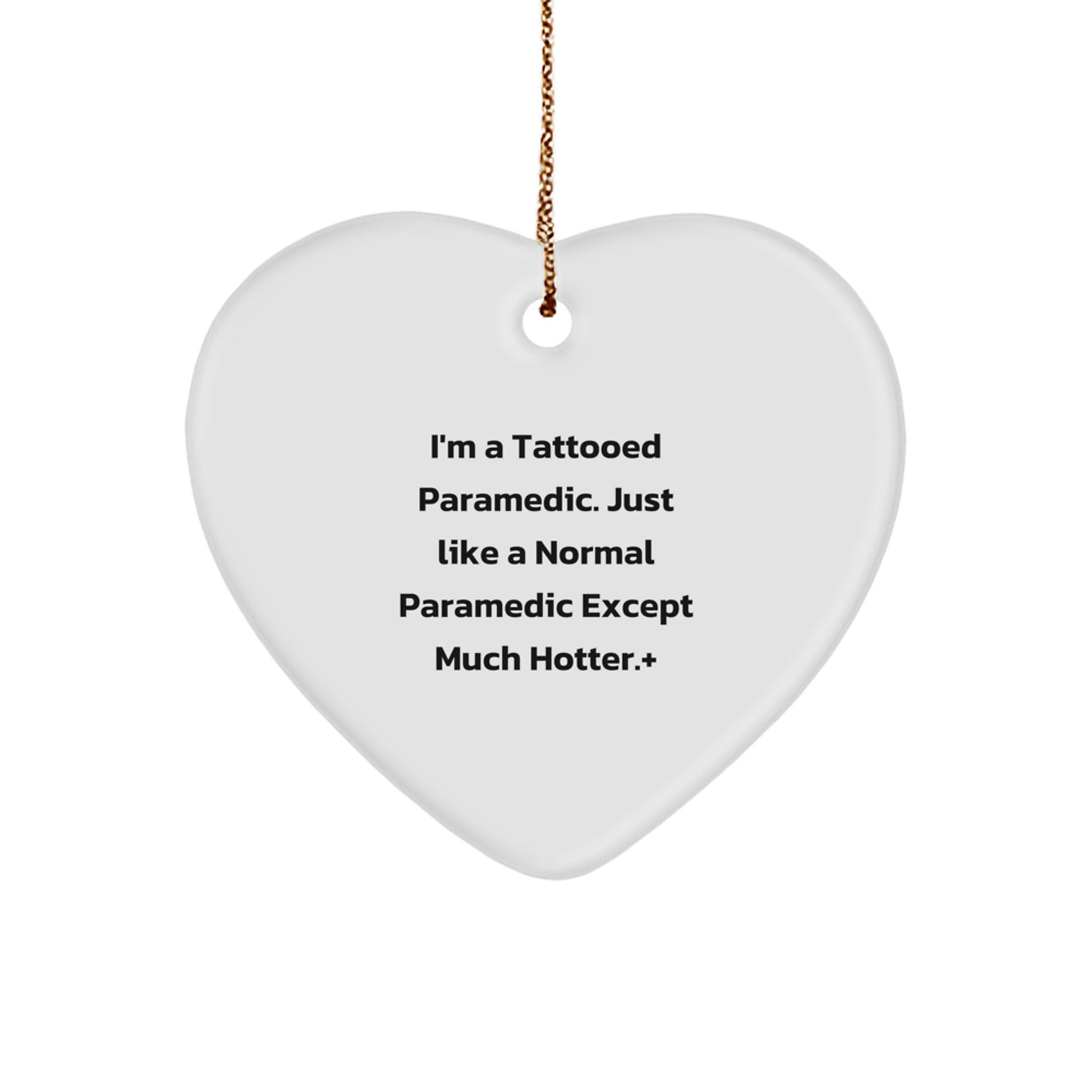 Funny Rescue Worker Heart Ornament Gifts from Men to Rescue Worker Friends, Perfect for Christmas Unique Gifts - Image 1