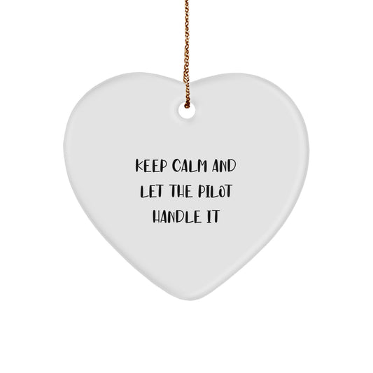Funny Pilot Heart Ornament Gifts from Friends for Christmas Unique Pilot Men - Image 1