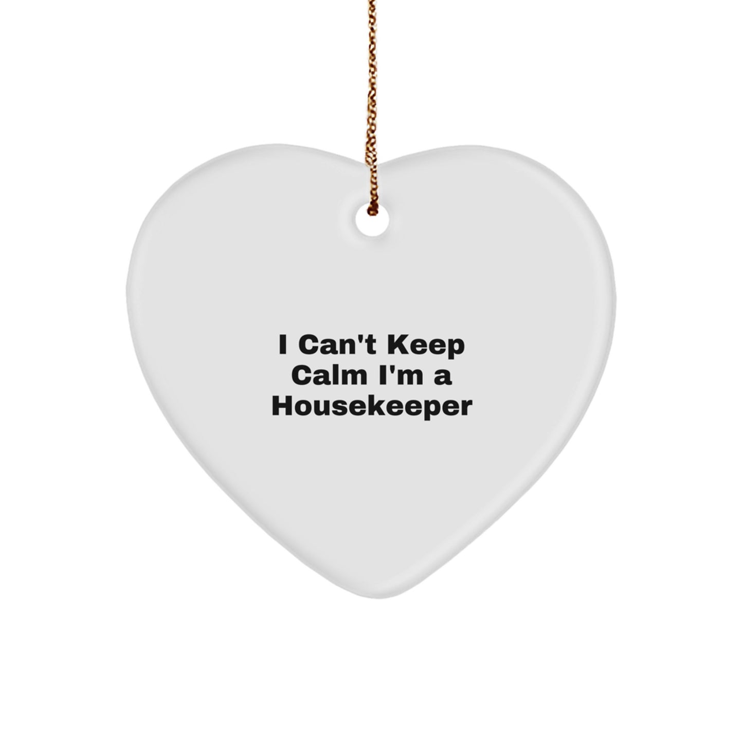 Funny Housekeeper Heart Ornament Gifts from Men to Women Coworkers on Christmas Unique - Image 1