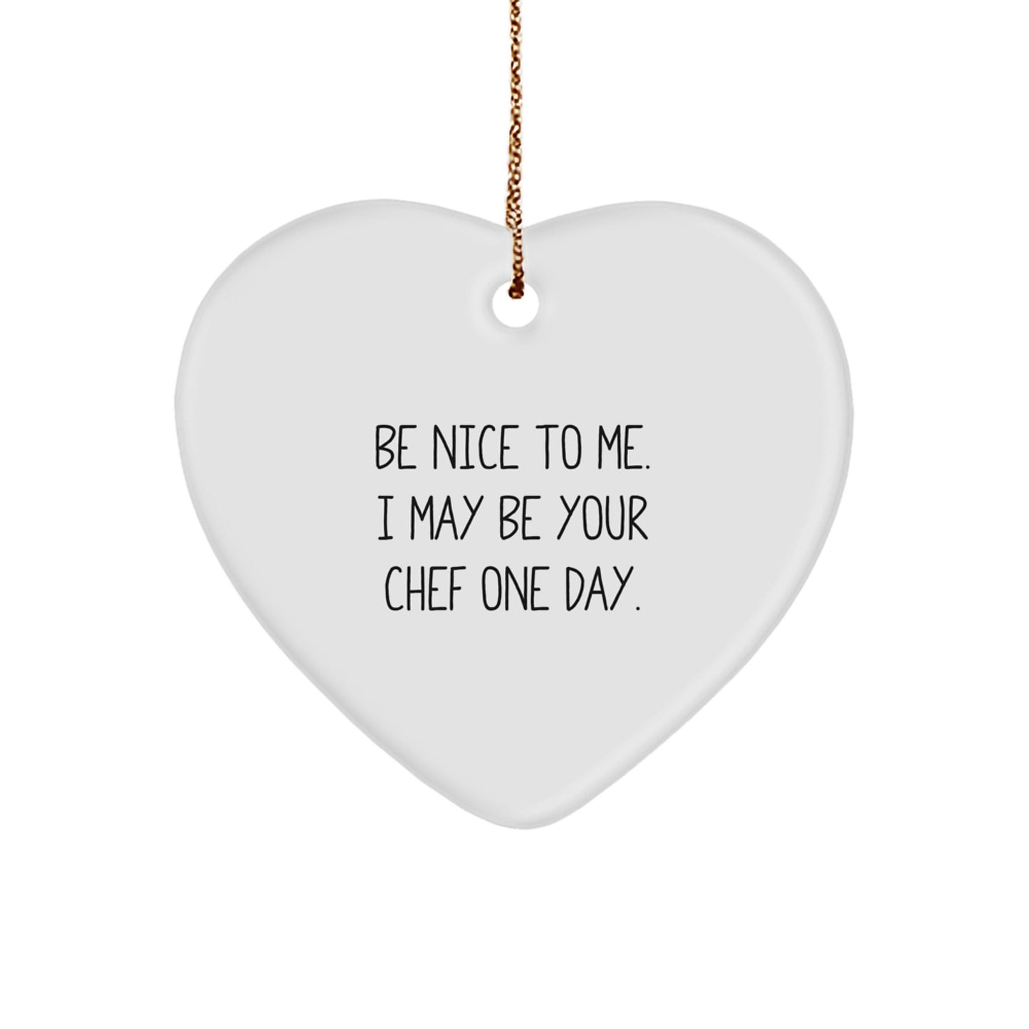 Funny Chef Heart Ornament, Gifts from Family to Chef Friends, Chef Men Unique Christmas Unique Gifts - Image 1