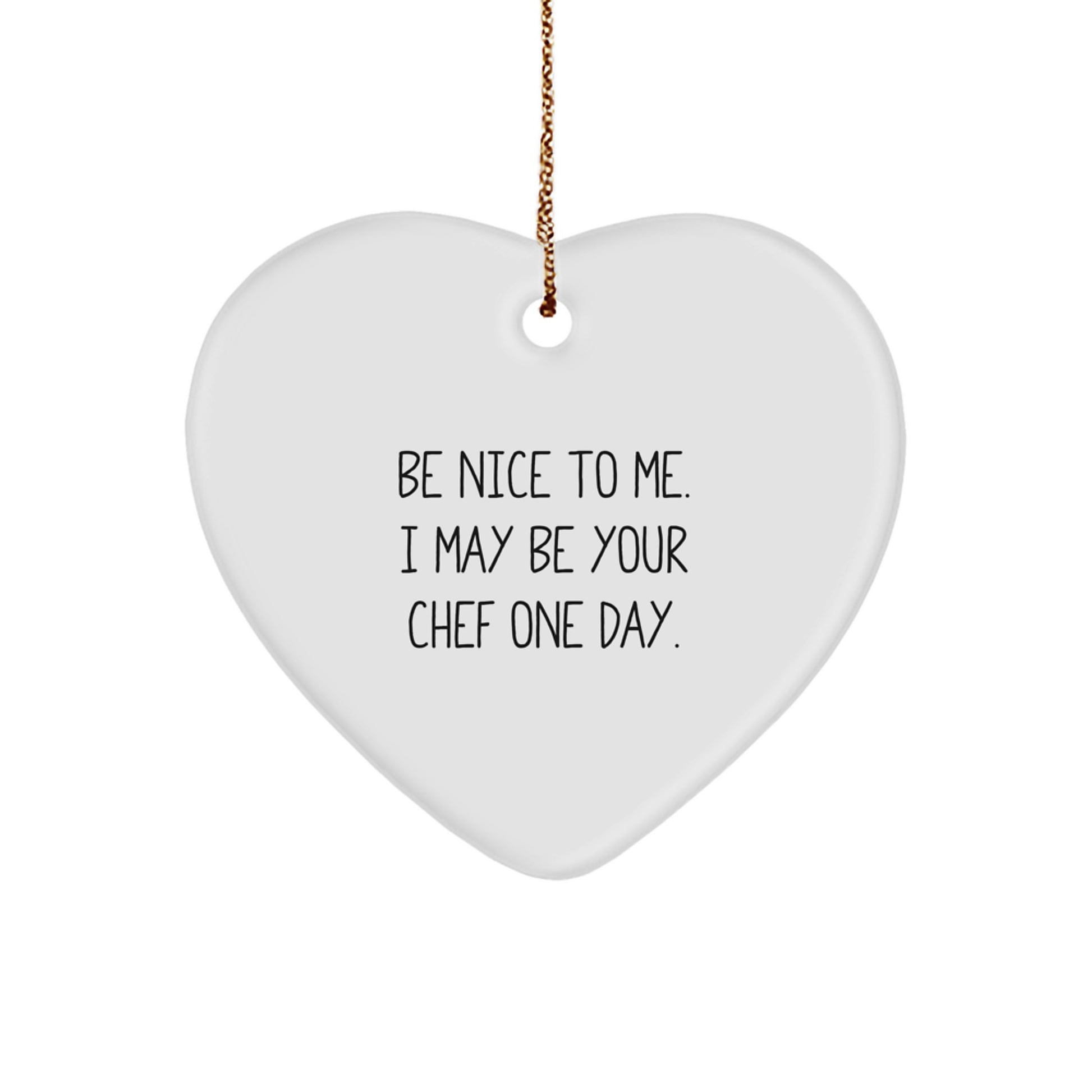 Funny Chef Heart Ornament, Gifts from Family to Chef Friends, Chef Men Unique Christmas Unique Gifts - Image 1