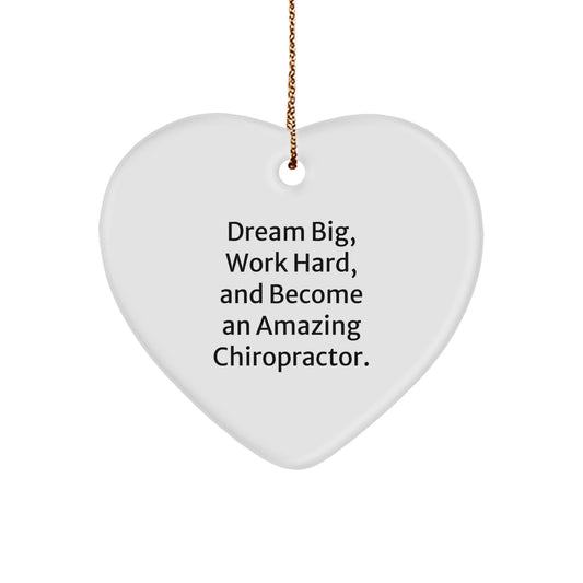 Chiropractor Gifts for Men, Funny Heart Ornament with Inspirational Quote, Gifts from Family, Heartfelt Present for Chiropractors, Christmas Unique - Image 1