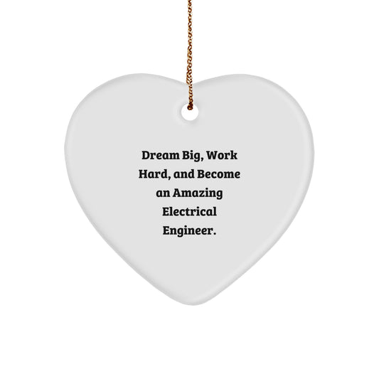 Funny Inspirational Gifts from Electrical Engineer Friends, Heart Ornament for Electrical Engineer Men, Christmas Unique Gifts for Electrical Engineer Family - Image 1