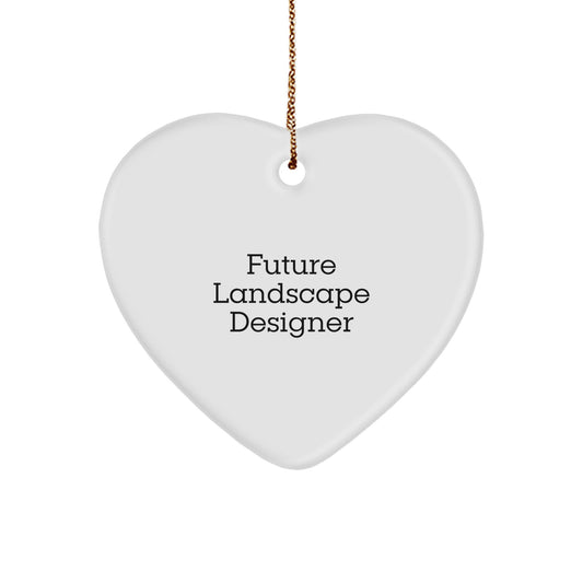 Funny Future Landscape Designer Gifts from Men to Friends and Family - Heart Ornament for Landscape Designers Christmas Unique Presents - Image 1