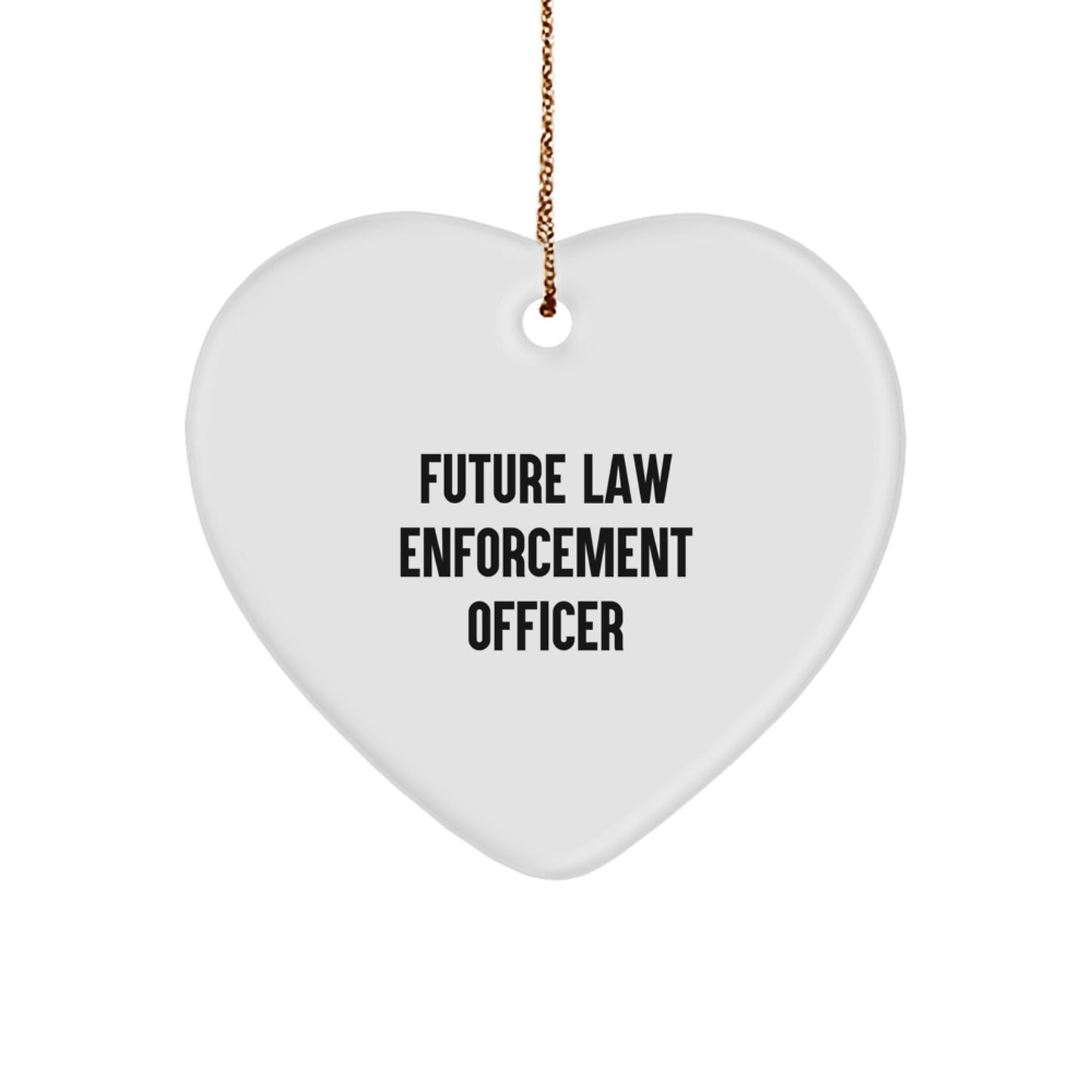 Funny Law Enforcement Officer Gifts from Friends, Heart Ornaments for Men, Inspirational Christmas Unique Gifts - Image 1