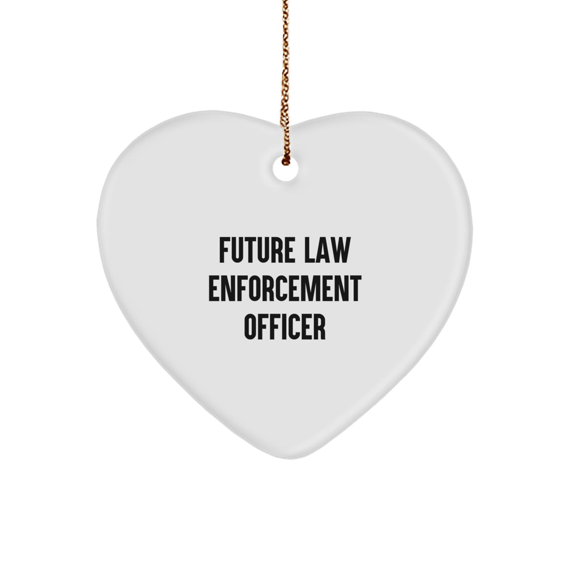 Funny Law Enforcement Officer Gifts from Friends, Heart Ornaments for Men, Inspirational Christmas Unique Gifts - Image 1