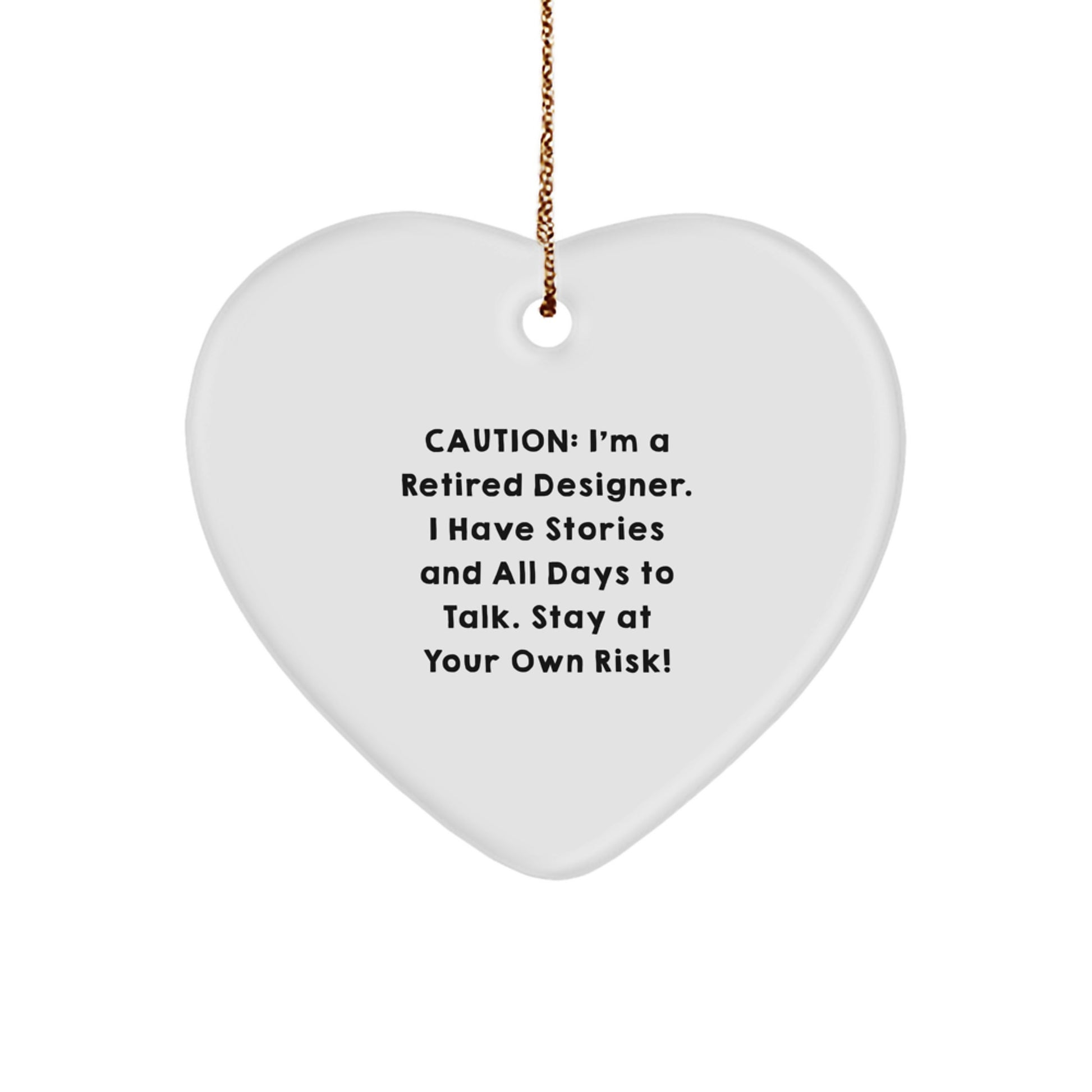 Funny Designer Heart Ornaments for Christmas Unique Gifts from Friends to Designer Women - Image 1