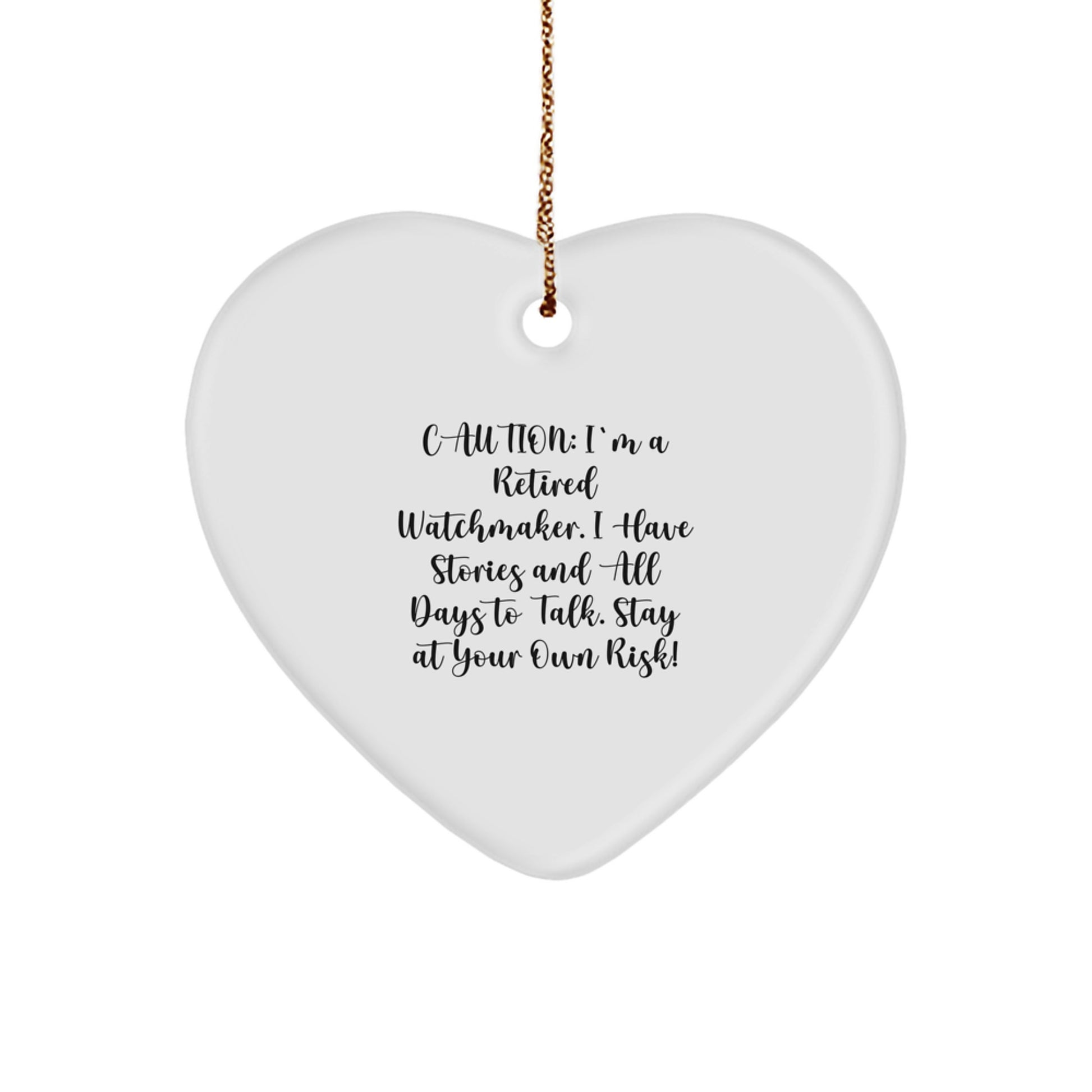 Watchmaker Heart Ornament Gifts from Friends - Funny, Cute, Heartfelt, Watchmaker Gifts, Christmas Decorations - Image 1