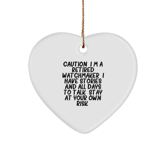 Funny Watchmaker Heart Ornament Gifts from Men to Watchmaker Friends - Image 1