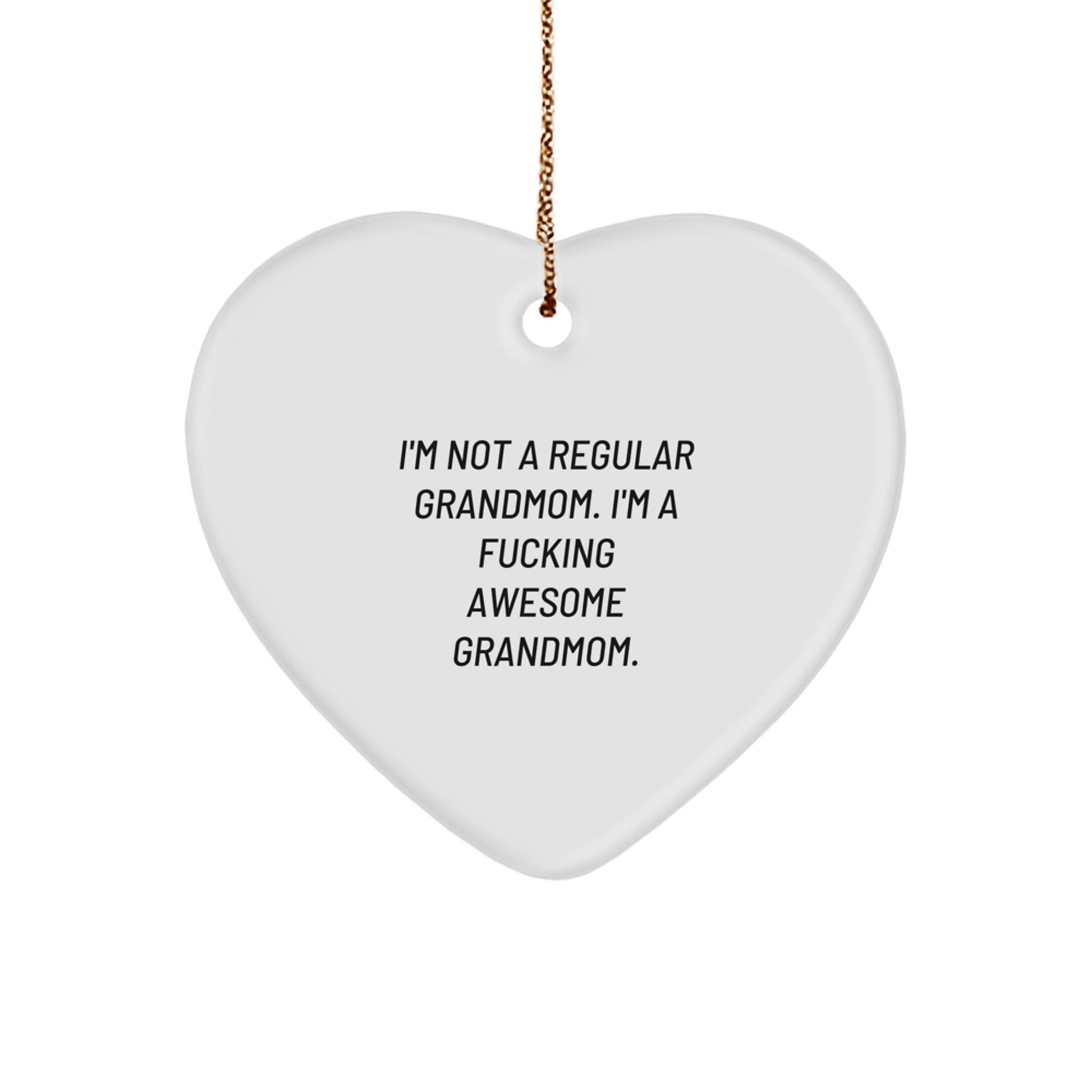 Funny Heart Ornaments for Grandmom - Gifts from Men or Women, Christmas Unique Gifts for Grandmom - Image 1