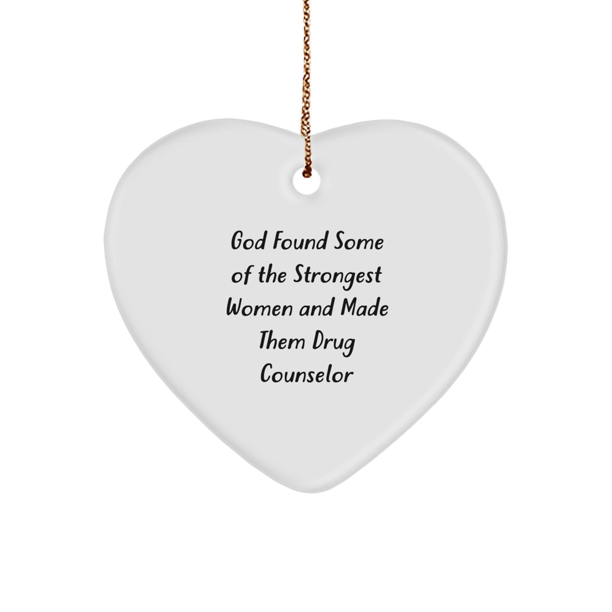 Funny Inspirational Drug Counselor Heart Ornament Gifts from Friends for Christmas Unique Presents - Image 1