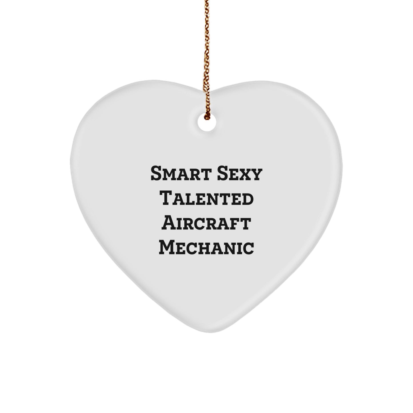 Aircraft Mechanic Gifts, Funny Quote, Heart Ornament for Men, Gifts from Friends to Coworkers, Unique Christmas Unique Gifts for Him - Image 1