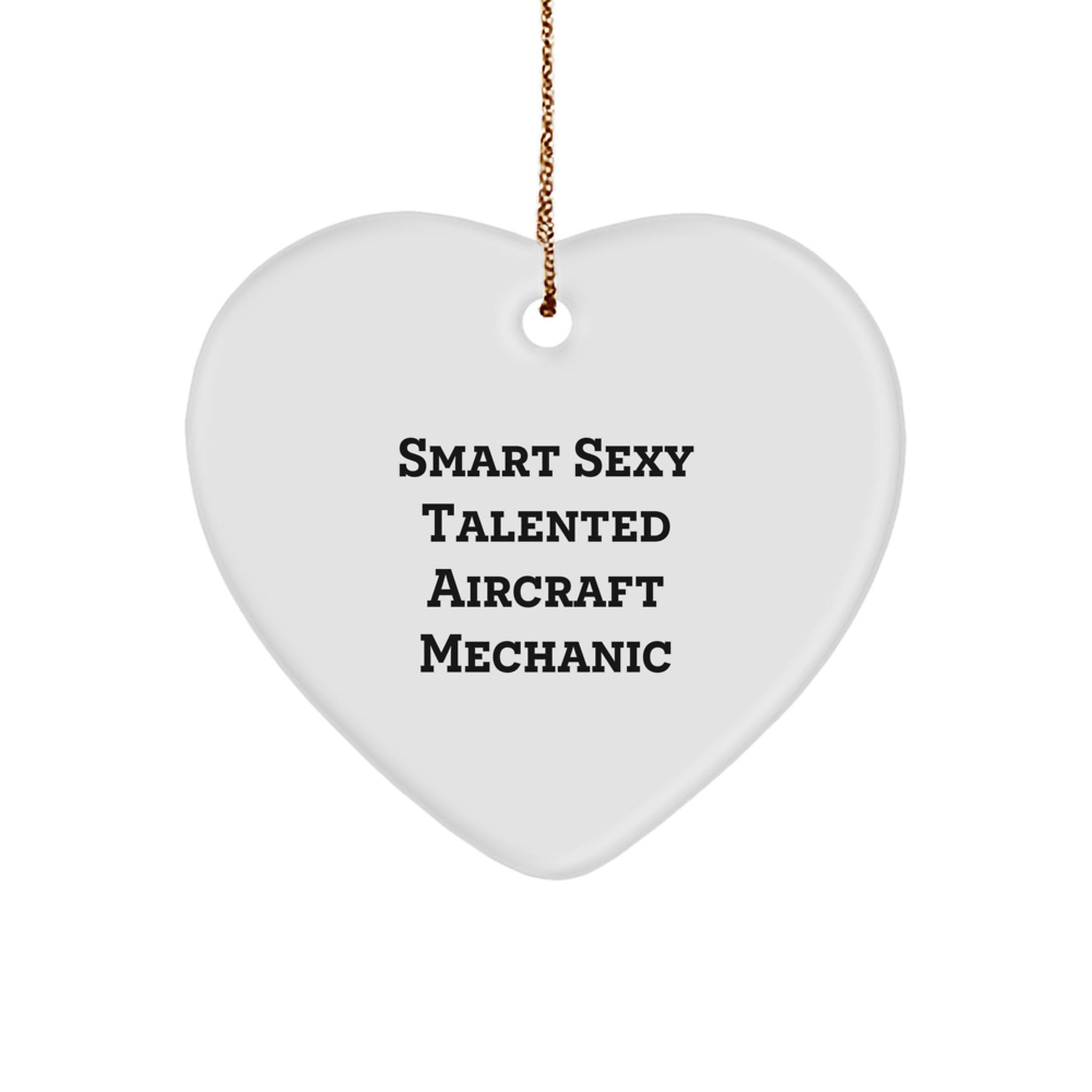 Aircraft Mechanic Gifts, Funny Quote, Heart Ornament for Men, Gifts from Friends to Coworkers, Unique Christmas Unique Gifts for Him - Image 1
