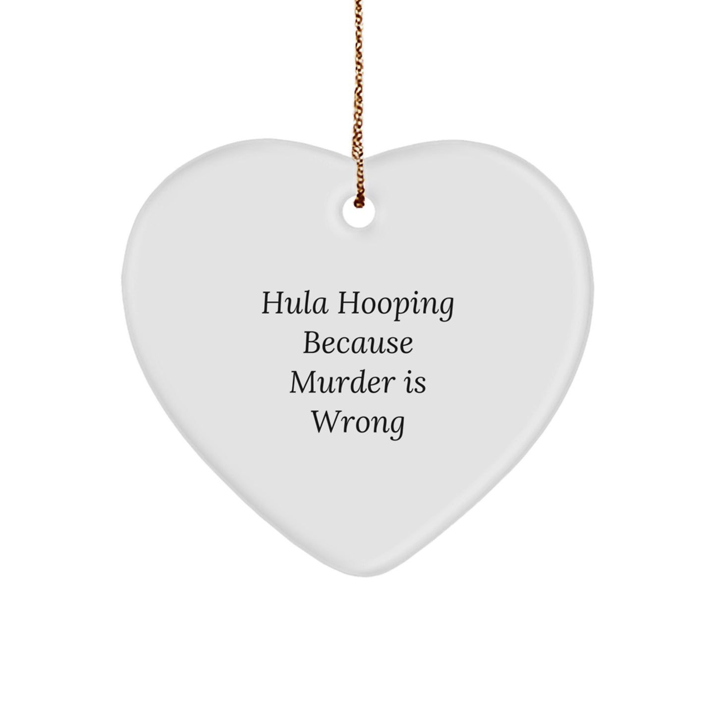 Hula Hooping Heart Ornament Funny Gift, Hula Hooping Enthusiasts, Unique Christmas Unique Gifts from Friends, Heart Shaped Decoration for Hula Hooping Lovers - Image 1
