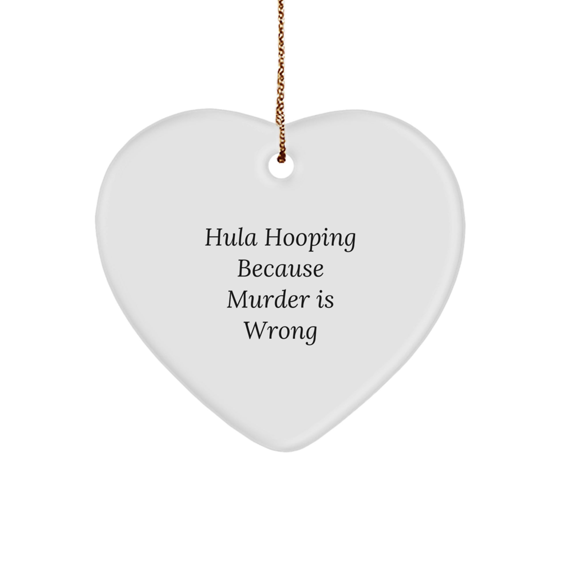 Hula Hooping Heart Ornament Funny Gift, Hula Hooping Enthusiasts, Unique Christmas Unique Gifts from Friends, Heart Shaped Decoration for Hula Hooping Lovers - Image 1