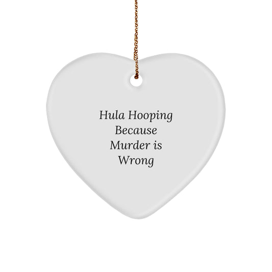 Hula Hooping Heart Ornament Funny Gift, Hula Hooping Enthusiasts, Unique Christmas Unique Gifts from Friends, Heart Shaped Decoration for Hula Hooping Lovers - Image 1