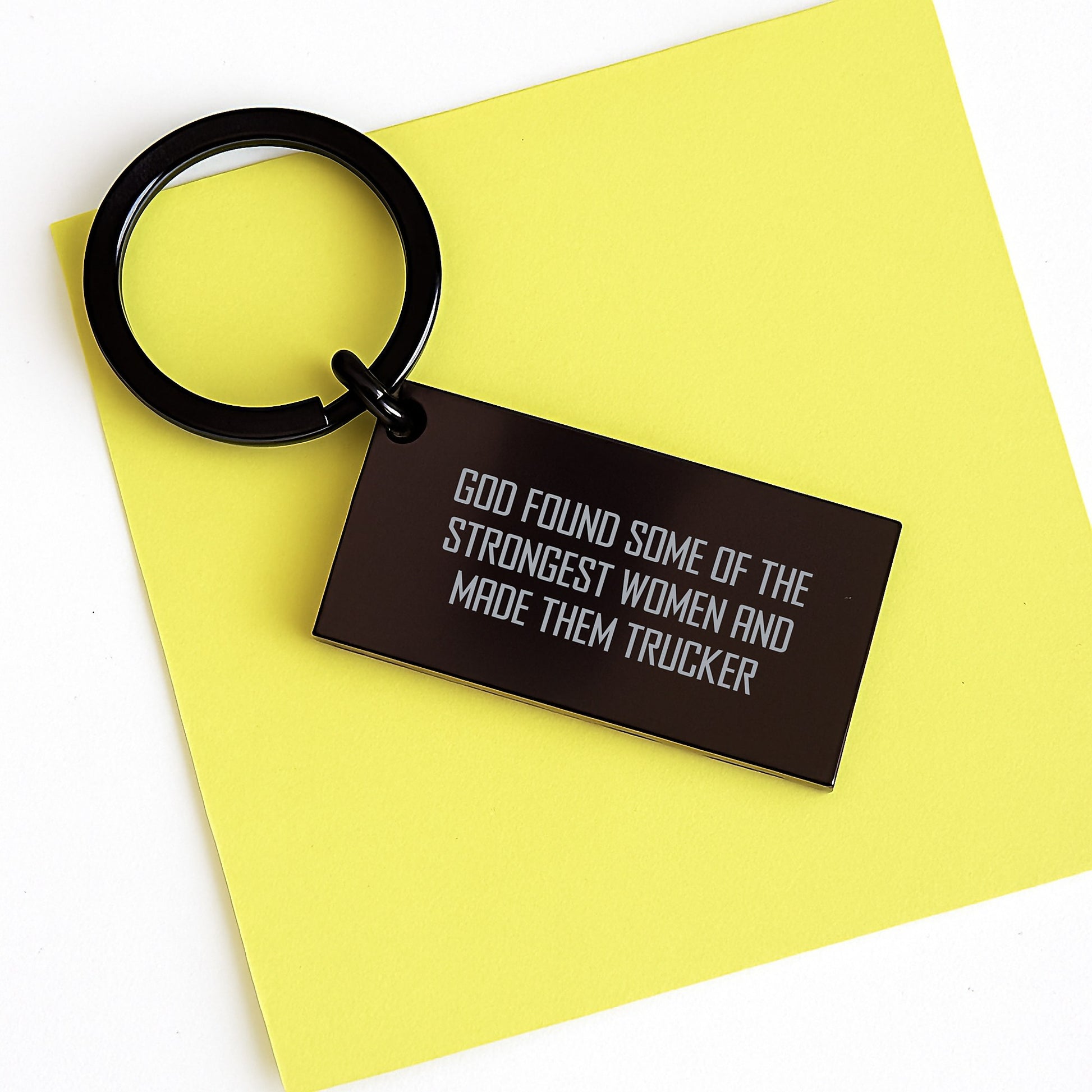 Funny Trucker Keychain Gifts for Men Women on Christmas, Inspirational Keychain from Friends Family, Keychain with Trucker Quote - Image 3