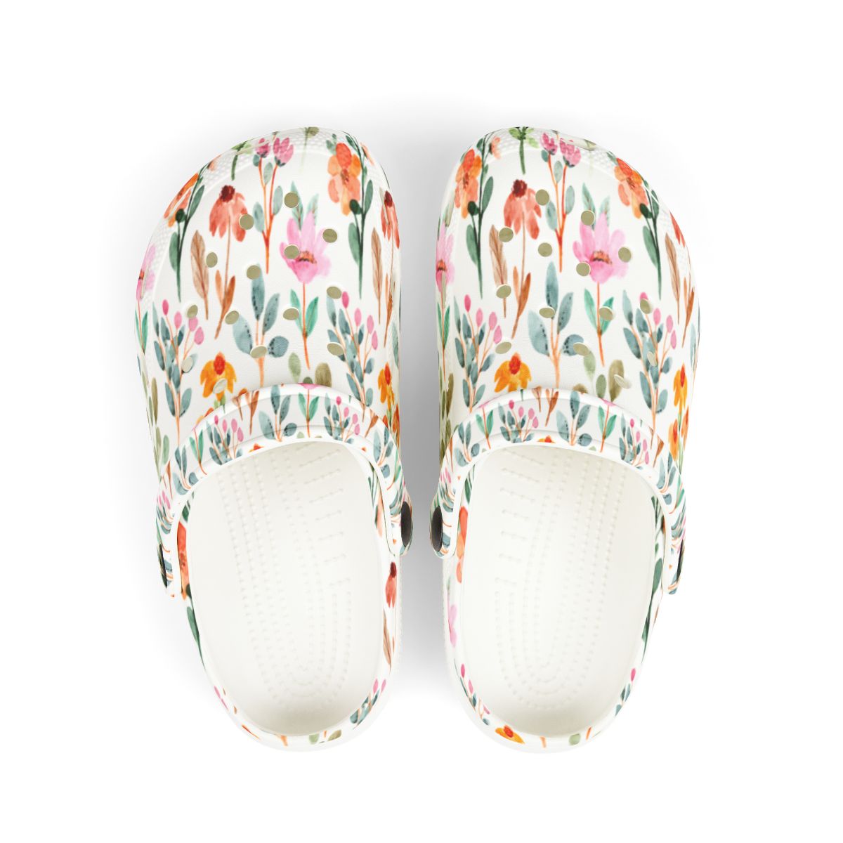 Sunset Bloom Garden Shoes for Adults & Kids – Lightweight EVA Slip-On Floral Summer Sandals Water-Resistant Nurse Comfort Walking Footwear